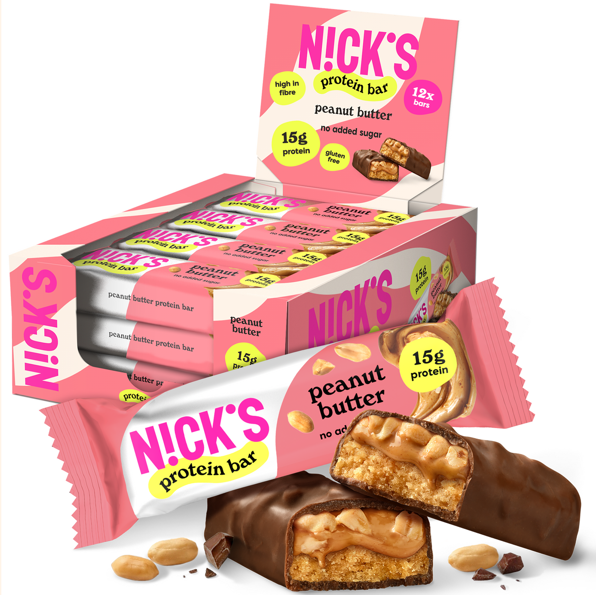 Nick's Peanut butter proteinszelet 12x50g