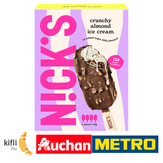 Nick's Pálcikás jégkrém multipack mandulás 4x60 ml