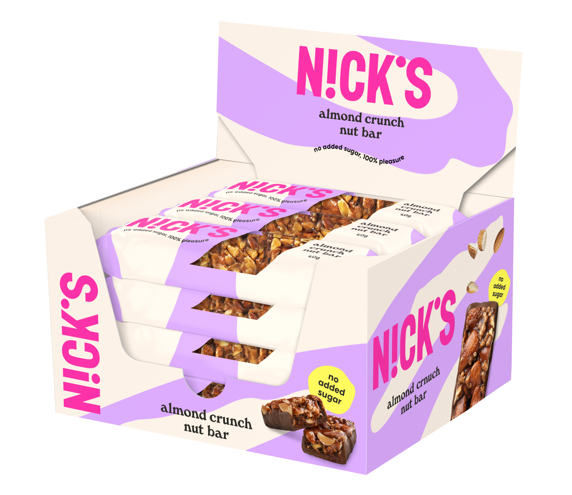 Nick's Vegán mandulás szelet 40 g x 12