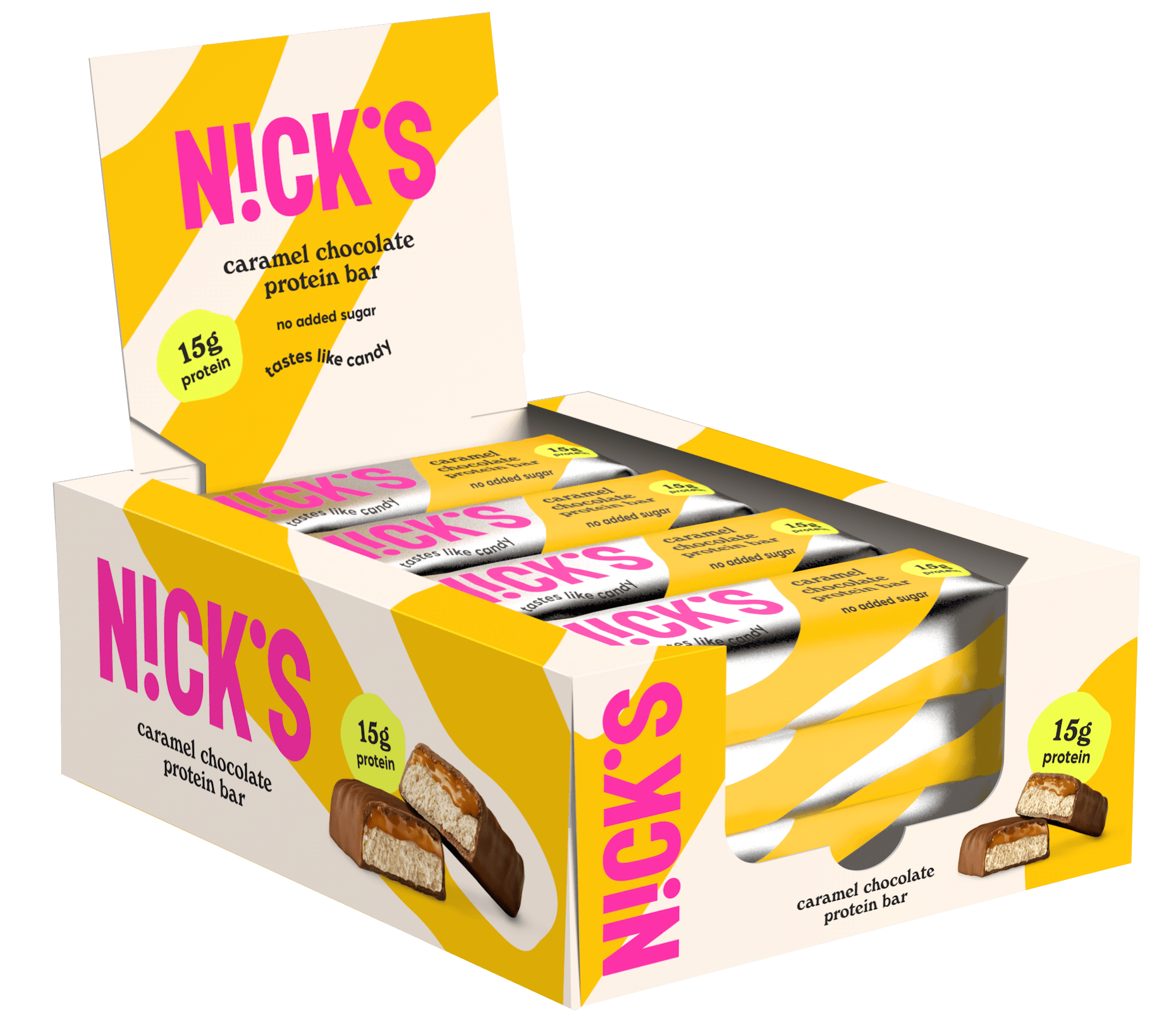Nick's Karamellás proteinszelet 50 g x 12