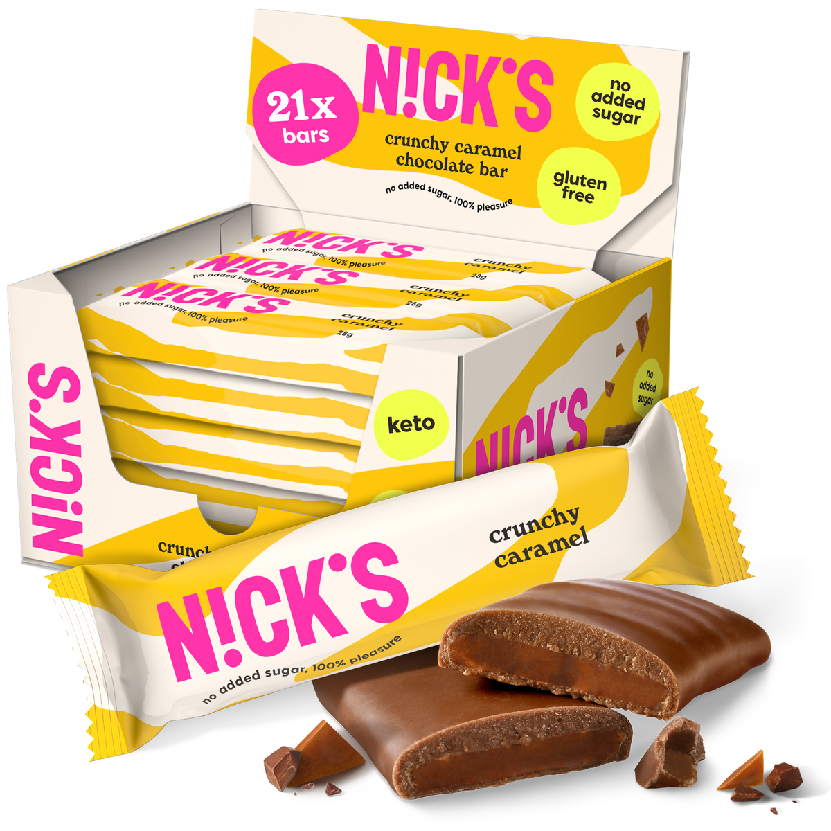 Nick's Crunchy caramel  21 x 28 g