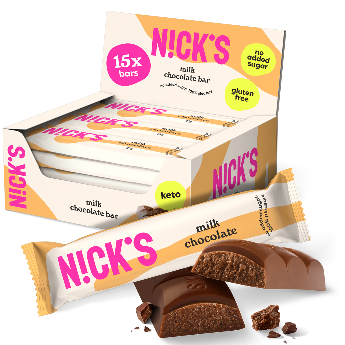 Nick's Tejcsokoládé szelet 25 g x 15