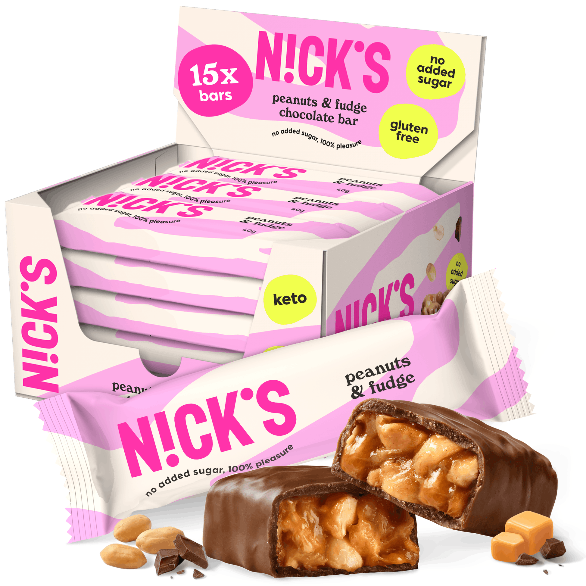 Nick's Mogyorós karamellás szelet 40 g x 15